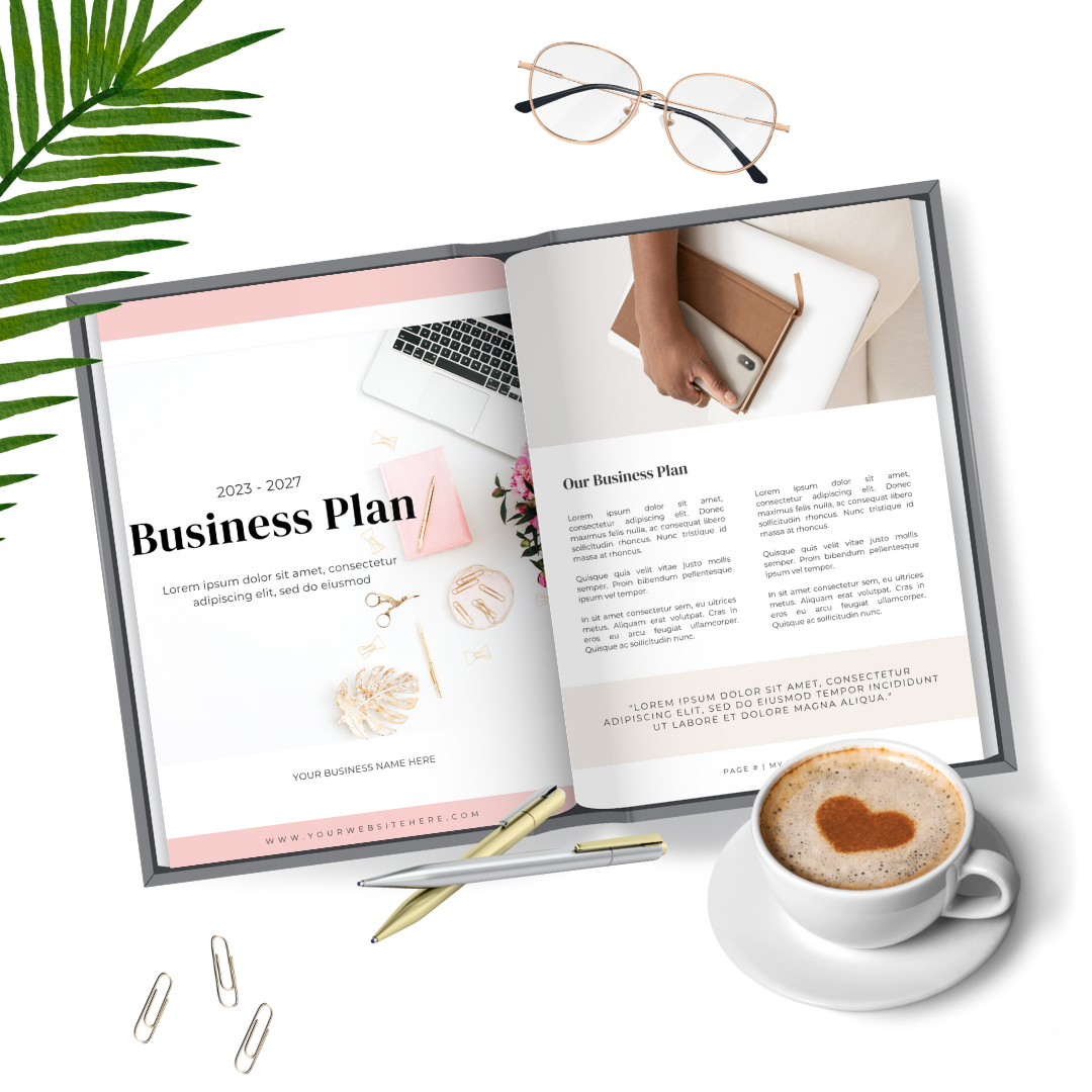 Canva Business Plan Template - Your Blueprint for Success! with PLR rights