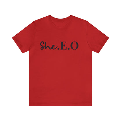 Elevate Your Style with the Classic She.E.O Short Sleeve Tee! 👑