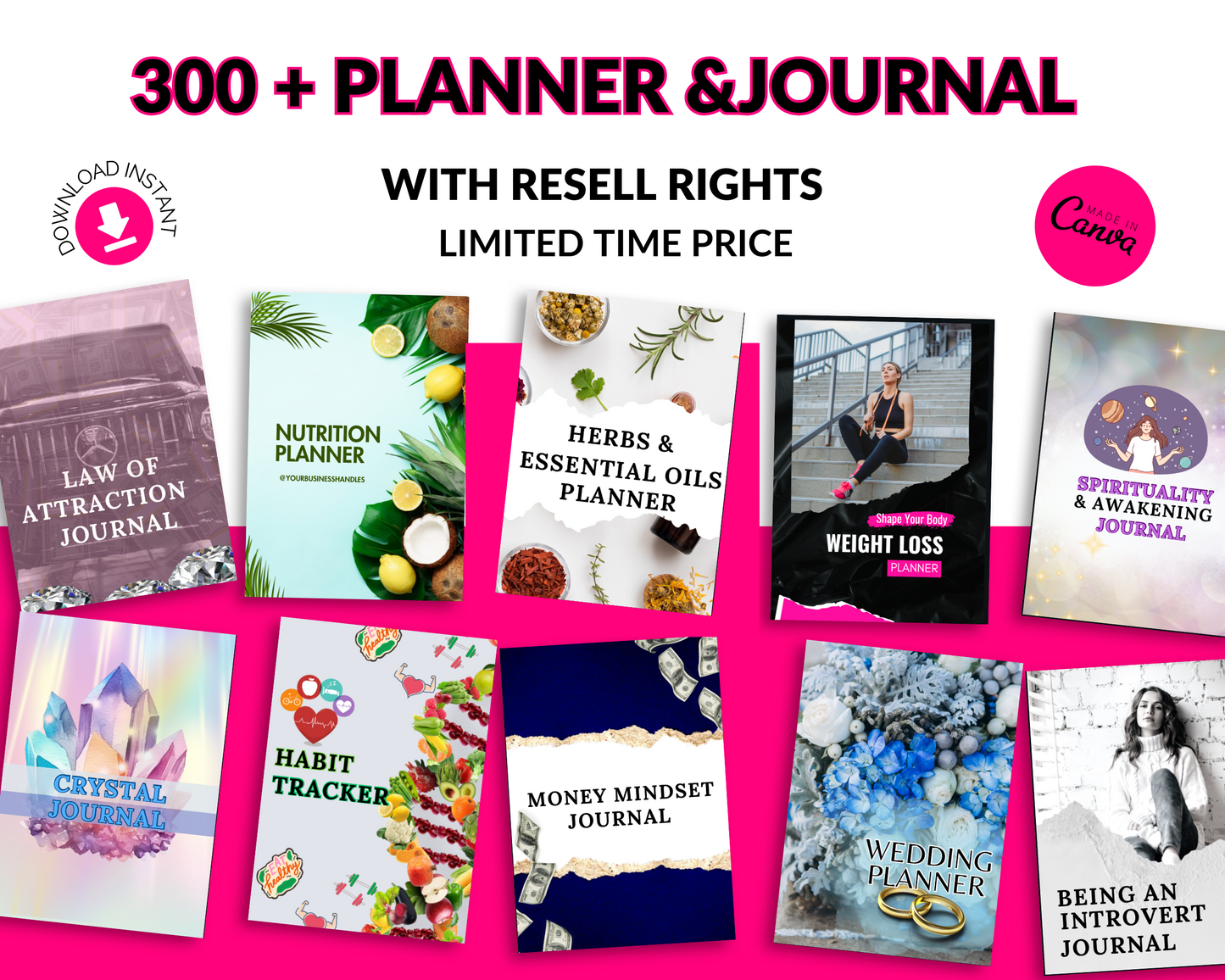 Queen's PLR Bundle: 300+ High Quality DFY with PLR canva Templates