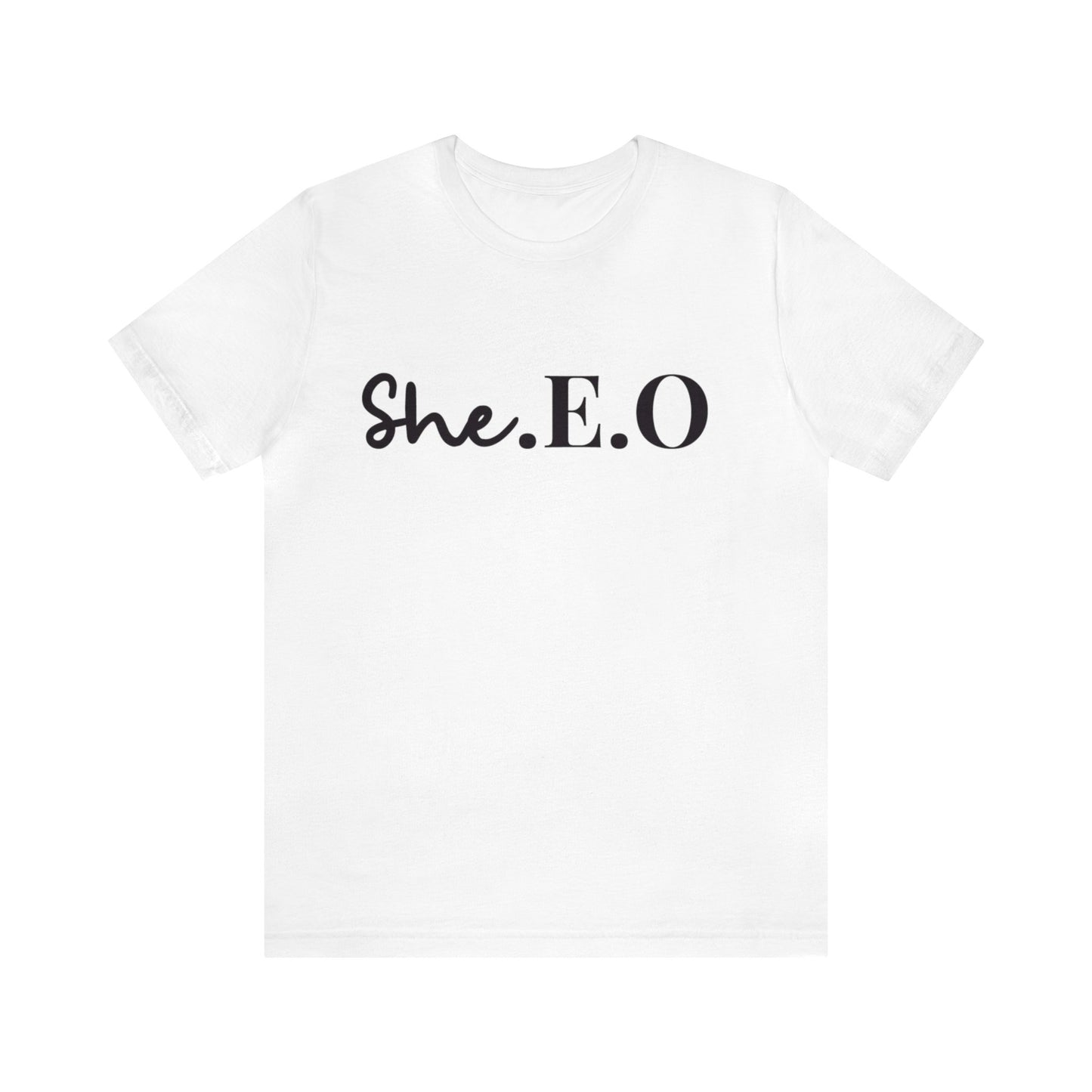 Elevate Your Style with the Classic She.E.O Short Sleeve Tee! 👑